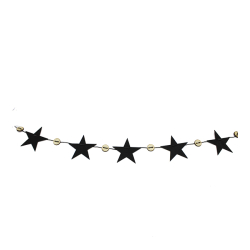 Xmas Strings Stars Black