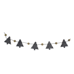 Xmas Strings Trees Grey