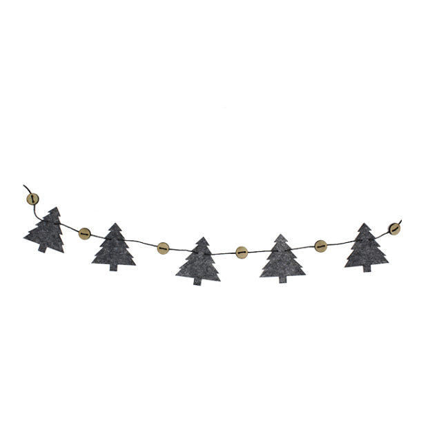 Xmas Strings Trees Grey