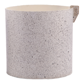 Granite hndmalet potte, Hvid