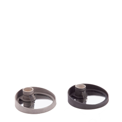 Mirror lysestage med spejl Black