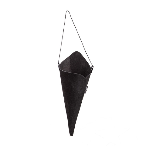 Hanging cone, eco-felt. Black