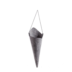 Hanging cone, eco-felt. Grey