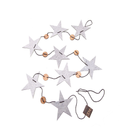 Xmas Strings Stars White