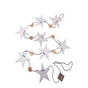 Xmas Strings Stars White