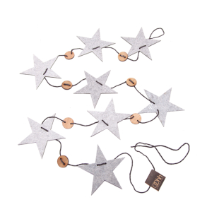 Xmas Strings Stars White