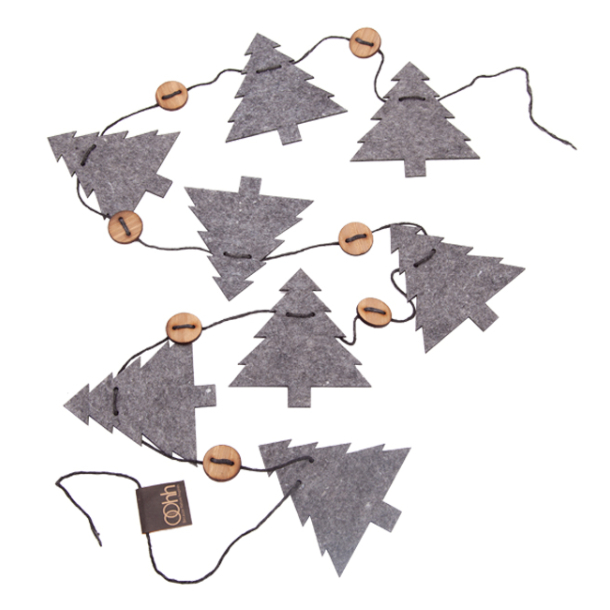 Christmas Strings Trees,  Grey