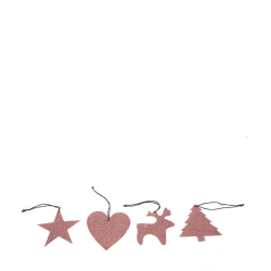 Xmas ornaments, hessian. S/8