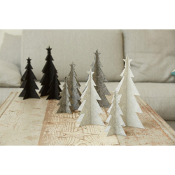 Eco-felt juletr, lille, Black