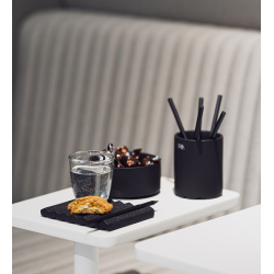 Wave pen holder, Sort mat