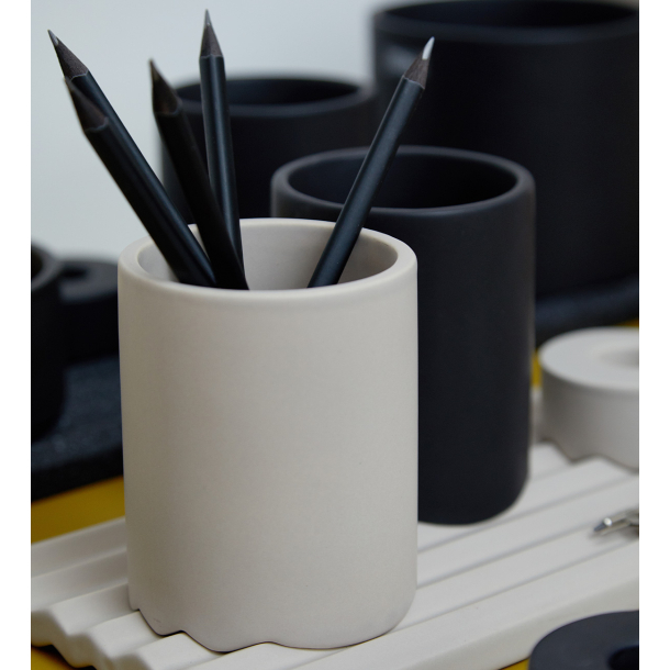 Wave pen holder, Sort mat