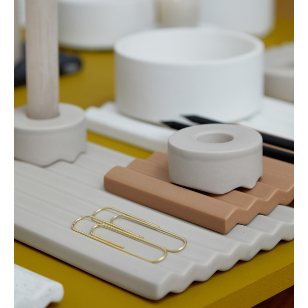 Wave lysestage, st af 2, lysebrun mat