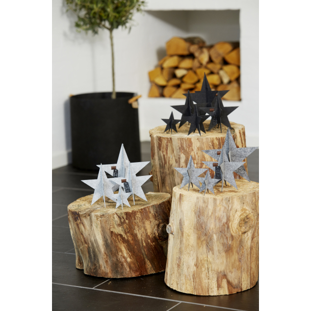 Standing Felt Star Set of 2, White