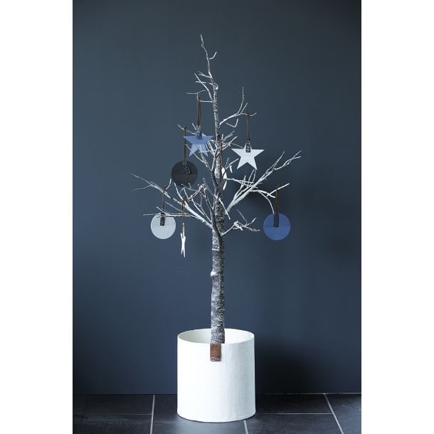 Ball Ornament Half Sanded, Grey