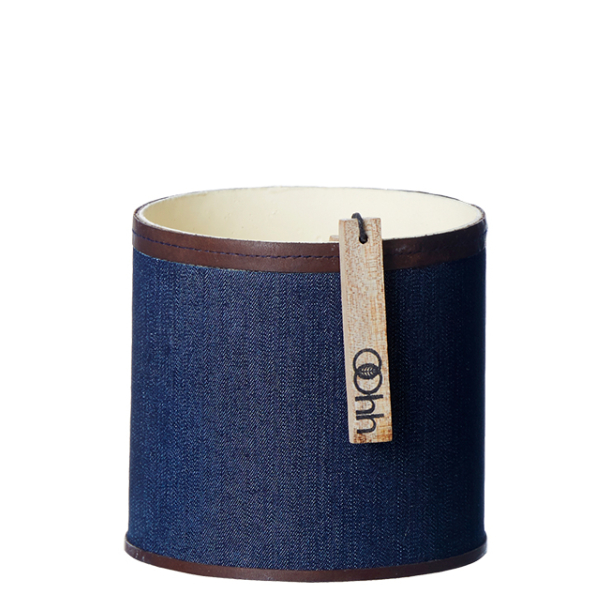 Demin potte med l&frac34;der