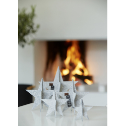 Standing Felt Star Set of 2, White