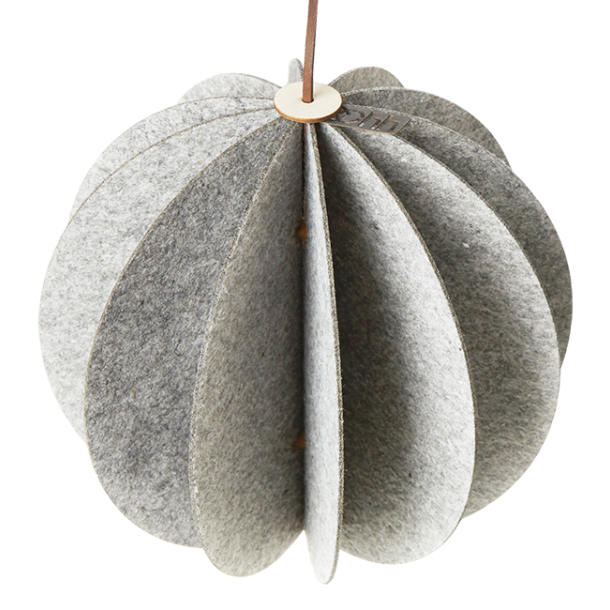 Hngende eco-felt kugle, Hvid