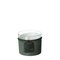 Cemented Tealight Holder, Black
