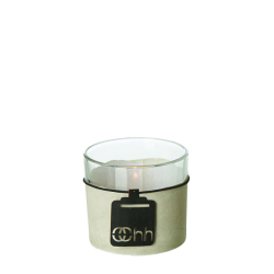 Cemented Tealight Holder, Grey 