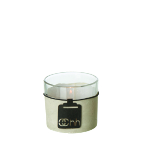 Cemented Tealight Holder, Grey 