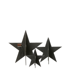 Standing Felt Star Set of 3, Black