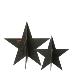 Standing Felt Star Set of 2, Black