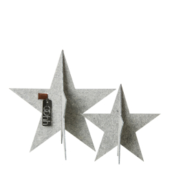 Standing Felt Star Set of 2, White
