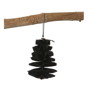 Paper Pine Cone, Black