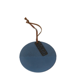 Ball Ornament Half Sanded, Dark Blue