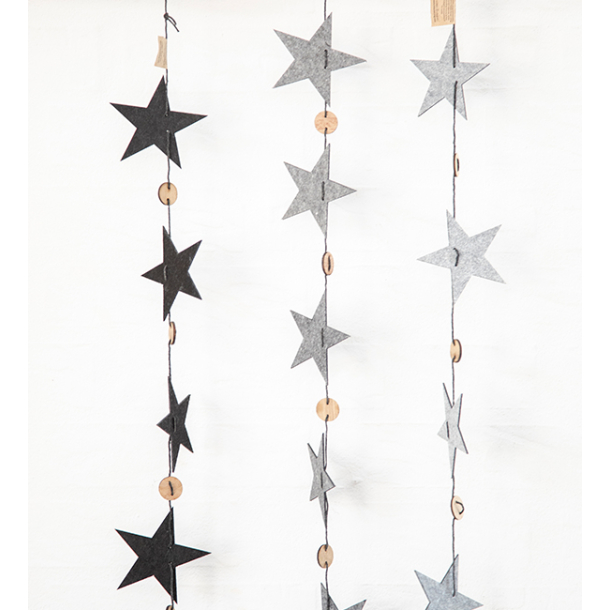 Xmas Strings Stars Black