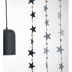 Xmas Strings Stars Black