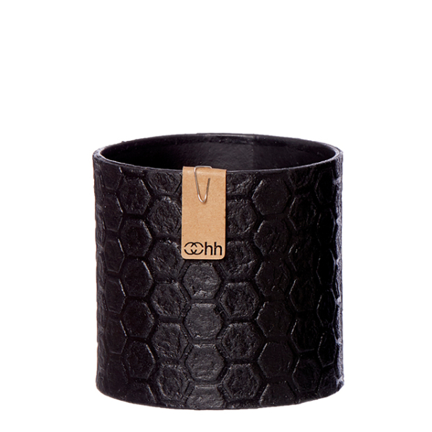 Zero Waste Graphic paper pot, Black, 2 patterns