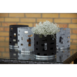 Outdoor Felt Lantern - Set of 2, Grey