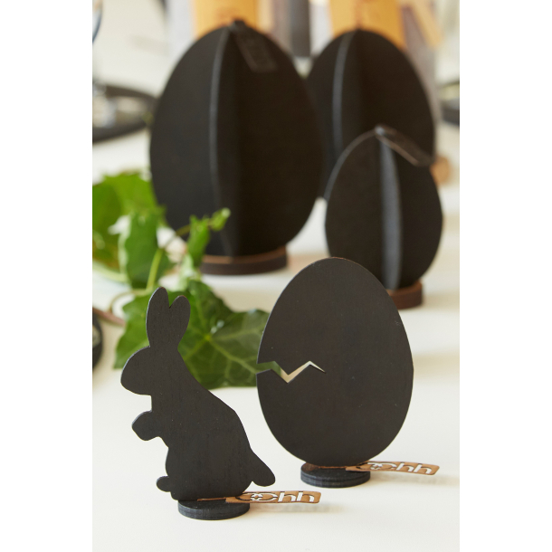 Standing Wooden Easter Ornaments, Black