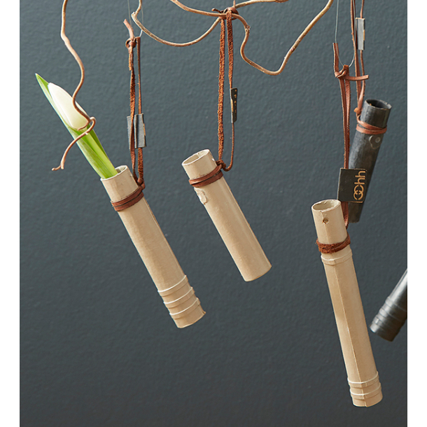 Flower Tubes, st med 18 blomstervaser, Light Brown