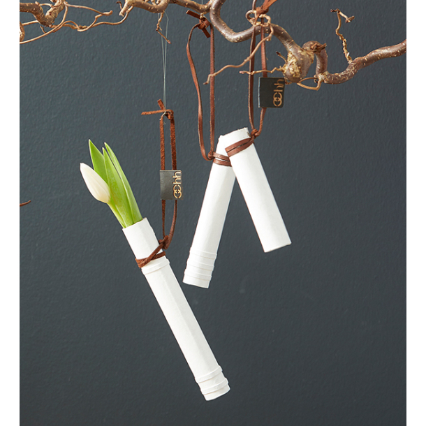 Flower Tubes, st med 18 blomstervaser, White