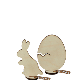 Standing Wooden Easter Ornaments, Natural
