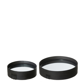 Mirror set, 2 spejle, cementeret genbrugspapir, Black