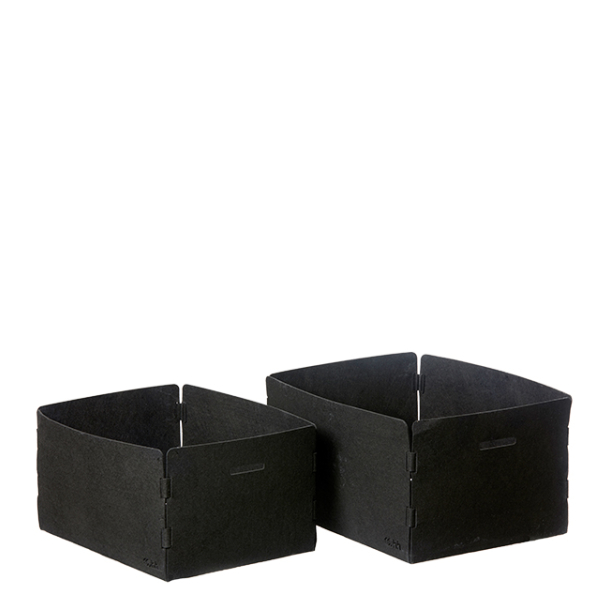 Eco-felt magasin holder, st med 2, Sort