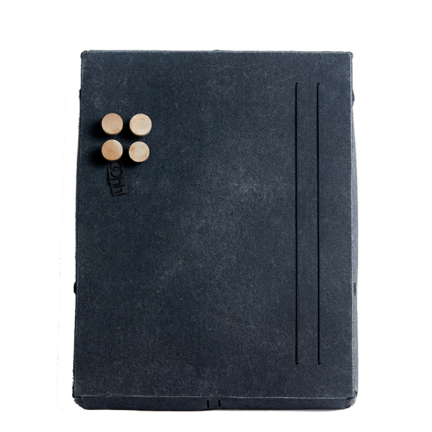 Eco-felt memo board, opslagstavle inkl. 4 trstifter, Black