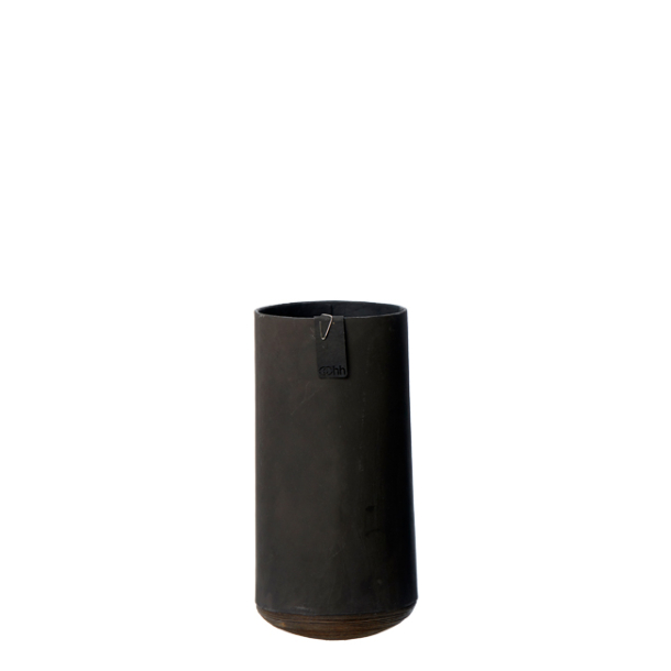 Art vase med cement finish, Black