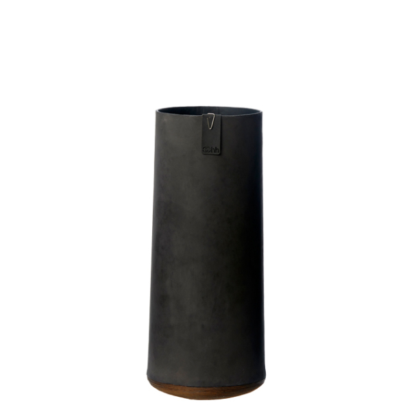 Art vase med cement finish, Sort