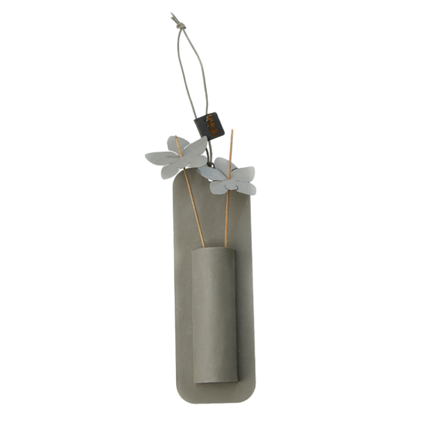 Hanging deco incl. 2 blomster, Taupe