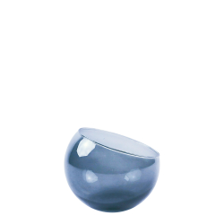 Slanted Glass Bowl, Petroleum