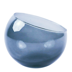 Slanted Glass Bowl, Petroleum
