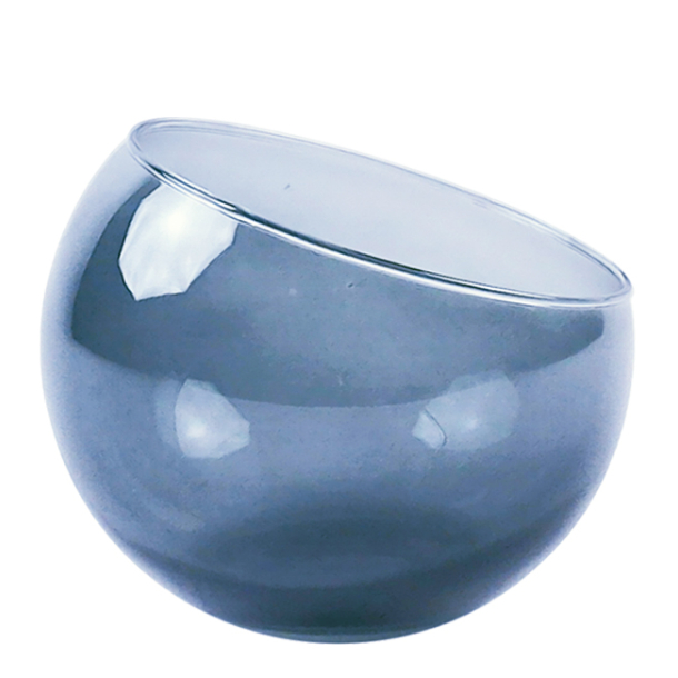 Slanted Glass Bowl, Petroleum