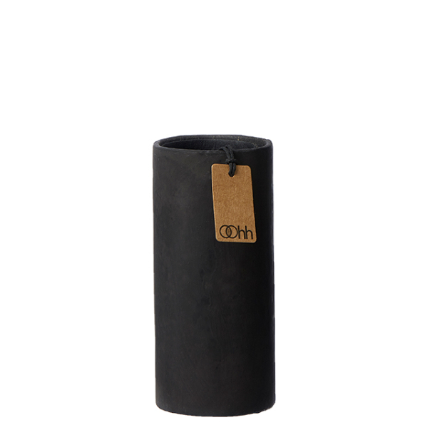 Art cylinder med cement finish, Black
