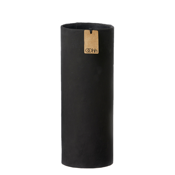 Art cylinder med cement finish, Black