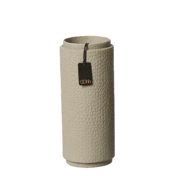 Madrid cylinder vase. Zero Waste, Light Brown