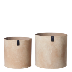 S/2 Tokyo XL Blomsterkrukker, Light Brown
